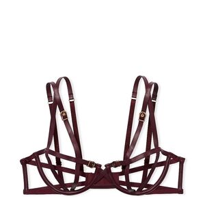 Very Sexy
Faux Leather Open-Cup Balconette Bra